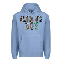 Colony Blue Western Mama's Boy Premium Hoodie - CowhideDigitalArt