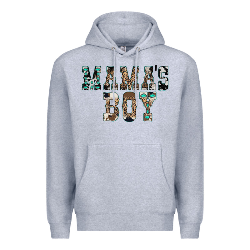 Western Mama's Boy Premium Hoodie by CowhideDigitalArt | Teevron