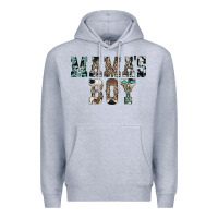 Heather Grey Western Mama's Boy Premium Hoodie - CowhideDigitalArt