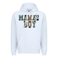 White Western Mama's Boy Premium Hoodie - CowhideDigitalArt