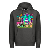 Charcoal Heather Easter Farm Animal Easter Day Premium Hoodie - Neo Western
