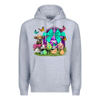 Heather Grey Easter Farm Animal Easter Day Premium Hoodie - Neo Western