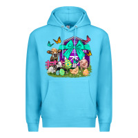 Ocean Blue Easter Farm Animal Easter Day Premium Hoodie - Neo Western