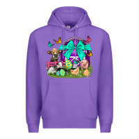 Purple Easter Farm Animal Easter Day Premium Hoodie - Neo Western