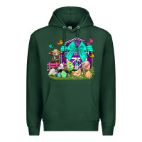 Sports Green Easter Farm Animal Easter Day Premium Hoodie - Neo Western