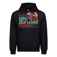 Black just a girl who loves football Urban Hoodie - HRA Design Shop