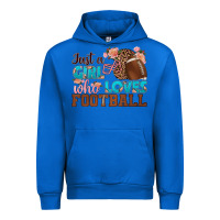 Cobalt just a girl who loves football Urban Hoodie - HRA Design Shop