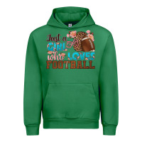 Emerald just a girl who loves football Urban Hoodie - HRA Design Shop