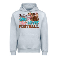 Heather Grey just a girl who loves football Urban Hoodie - HRA Design Shop