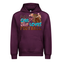 Mauve Wine just a girl who loves football Urban Hoodie - HRA Design Shop