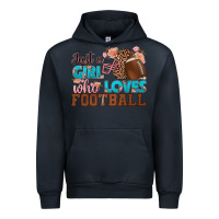 Navy just a girl who loves football Urban Hoodie - HRA Design Shop