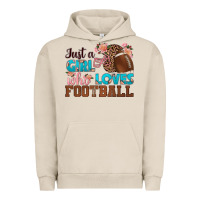 Pigment French Oak just a girl who loves football Urban Hoodie - HRA Design Shop