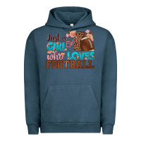 Pigment Midnight Navy just a girl who loves football Urban Hoodie - HRA Design Shop
