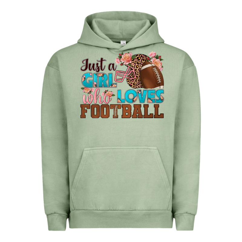 Just A Girl Who Loves Football Urban Hoodie by HRA Design Shop | Teevron