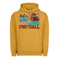 Pigment Peanut Butter just a girl who loves football Urban Hoodie - HRA Design Shop
