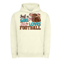 Pigment Pistachio just a girl who loves football Urban Hoodie - HRA Design Shop