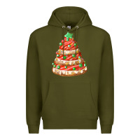 Army Green red christmas cookie cake fa element Premium Hoodie - FaDigitalArtStudio