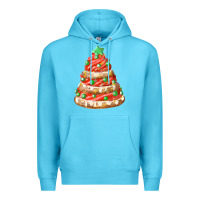 Ocean Blue red christmas cookie cake fa element Premium Hoodie - FaDigitalArtStudio