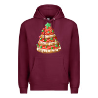 Burgundy red christmas cookie cake fa element Premium Hoodie - FaDigitalArtStudio