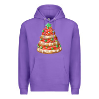 Purple red christmas cookie cake fa element Premium Hoodie - FaDigitalArtStudio