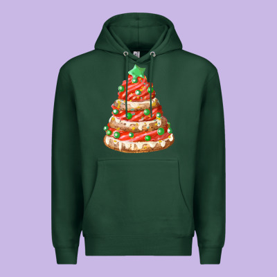 Red Christmas Cookie Cake Fa Element Premium Hoodie Designed By Fadigitalartstudio