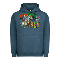 Pigment Midnight Navy spooky sourus Urban Hoodie - CowhideDigitalArt