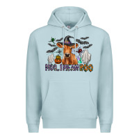 Blue Mist Moo I Mean Boo Premium Hoodie - CowhideDigitalArt