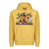 Antique Gold Moo I Mean Boo Premium Hoodie - CowhideDigitalArt