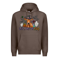 Coffee Moo I Mean Boo Premium Hoodie - CowhideDigitalArt