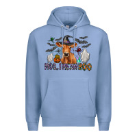 Colony Blue Moo I Mean Boo Premium Hoodie - CowhideDigitalArt