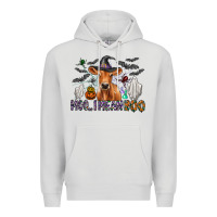 Dove Grey Moo I Mean Boo Premium Hoodie - CowhideDigitalArt