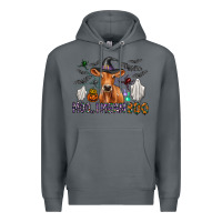 Rock Moo I Mean Boo Premium Hoodie - CowhideDigitalArt