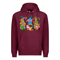 Burgundy Easter gnomies Easter Day Premium Hoodie - Neo Western