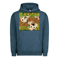 Pigment Midnight Navy St. Patrick's Day shamrock tumbler Urban Hoodie - Neo Western
