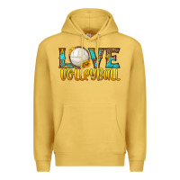 Antique Gold love volleyball Premium Hoodie - HRA Design Shop