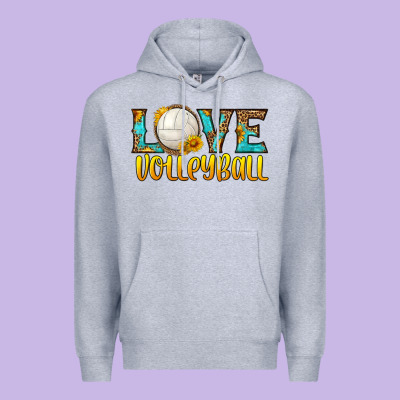 Love Volleyball Premium Hoodie Designed By Hra Design Shop