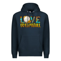Navy love volleyball Premium Hoodie - HRA Design Shop