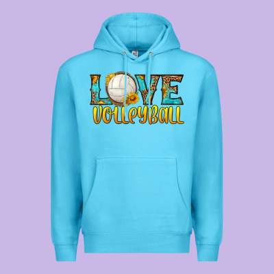 Love Volleyball Premium Hoodie Designed By Hra Design Shop