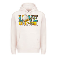 Pale Pink love volleyball Premium Hoodie - HRA Design Shop