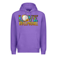Purple love volleyball Premium Hoodie - HRA Design Shop