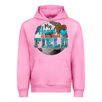 Fuchsia Pink my heart is on that field soccer Urban Hoodie - HRA Design Shop