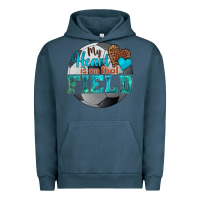 Pigment Midnight Navy my heart is on that field soccer Urban Hoodie - HRA Design Shop