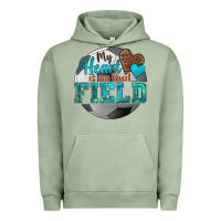 Pigment Oil Green my heart is on that field soccer Urban Hoodie - HRA Design Shop