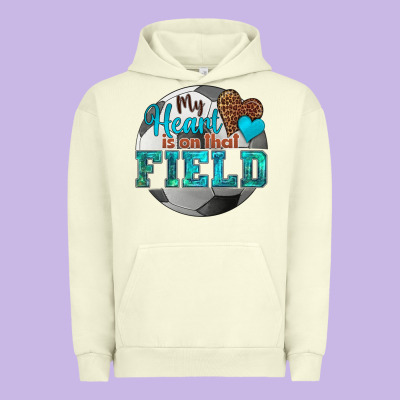 My Heart Is On That Field Soccer Urban Hoodie Designed By Hra Design Shop