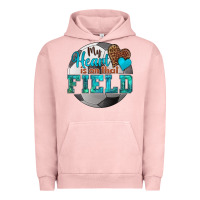 Pigment Salmon my heart is on that field soccer Urban Hoodie - HRA Design Shop