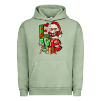 Pigment Oil Green love gnomes Urban Hoodie - FaDigitalArtStudio