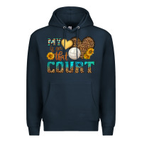 Navy my heart is on that court Premium Hoodie - HRA Design Shop
