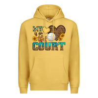 Antique Gold my heart is on that court Premium Hoodie - HRA Design Shop