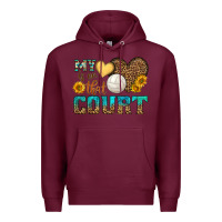 Burgundy my heart is on that court Premium Hoodie - HRA Design Shop