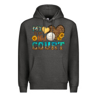 Charcoal Heather my heart is on that court Premium Hoodie - HRA Design Shop